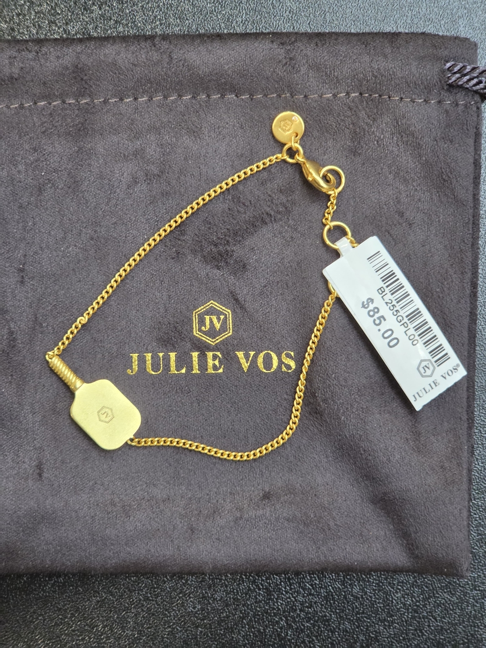 Julie Vos Gold Link Bracelet with Signature Tag
